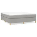 cadre de lit avec matelas Gris clair 180x200cm Tissu
