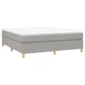 cadre de lit avec matelas Gris clair 180x200cm Tissu