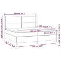 cadre de lit avec matelas Blanc 200x200cm Similicuir