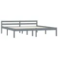 Cadre de lit Gris Bois de pin massif 160 x 200 cm