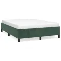 Cadre de lit Vert foncé 140x190 cm Velours