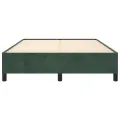 Cadre de lit Vert foncé 140x190 cm Velours