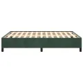 Cadre de lit Vert foncé 140x190 cm Velours