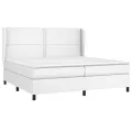 cadre de lit avec matelas Blanc 200x200cm Similicuir