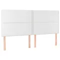 cadre de lit avec matelas Blanc 200x200cm Similicuir