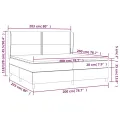cadre de lit avec matelas Blanc 200x200cm Similicuir