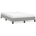 Cadre de lit Gris clair 120x200 cm Tissu