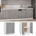 Armoire de plancher Gris béton 60x46x81,5 cm Aggloméré