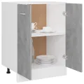Armoire de plancher Gris béton 60x46x81,5 cm Aggloméré