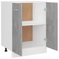 Armoire de plancher Gris béton 60x46x81,5 cm Aggloméré