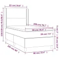 cadre de lit avec matelas Noir 90x200 cm Similicuir
