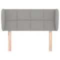 Tête de lit avec oreilles Gris clair 83x23x78/88 cm Tissu