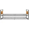 Cadre de lit extensible Noir Métal 90x200 cm