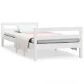 Cadre de lit Blanc 90x190 cm Bois de pin massif