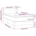 cadre de lit avec matelas Noir 100x200 cm Similicuir