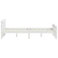 Cadre de lit Blanc Bois de pin massif 120x200 cm