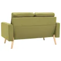 Canapé à 2 places Vert Tissu