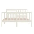 Cadre de lit Blanc Bois massif 160x200 cm