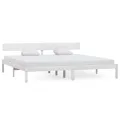 Cadre de lit Blanc Bois de pin massif 180x200 cm UK Super King