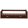 Cadre de lit extensible Marron foncé Bois de pin 90x200 cm