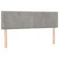 cadre de lit et matelas Gris clair 140x200cm Velours