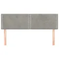 Têtes de lit 2 pcs Gris clair 72x5x78/88 cm Velours