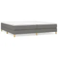 cadre de lit Gris foncé 200x200 cm Tissu