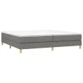 cadre de lit Gris foncé 200x200 cm Tissu