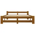 Cadre de lit Marron miel Bois de pin massif 120x200 cm