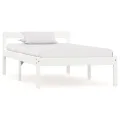 Cadre de lit Blanc Bois de pin massif 90 x 200 cm