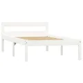 Cadre de lit Blanc Bois de pin massif 90 x 200 cm