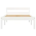 Cadre de lit Blanc Bois de pin massif 90 x 200 cm