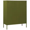 Commode Vert olive 80x35x101,5 cm Acier