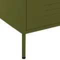 Commode Vert olive 80x35x101,5 cm Acier