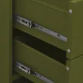 Commode Vert olive 80x35x101,5 cm Acier