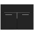 Armoire d'évier Noir 60x38,5x46 cm Aggloméré