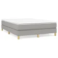 cadre de lit avec matelas Gris clair 140x190cm Tissu