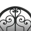 Miroir de jardin Noir 100x45 cm Fer pour utilisation extérieure