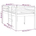 Lit haut 90x190 cm Bois de pin massif