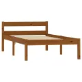 Cadre de lit Marron miel Bois de pin massif 100 x 200 cm