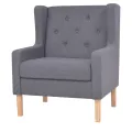 Ensemble de canapés 2 pcs tissu gris