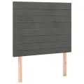 cadre de lit avec matelas Gris foncé 100x200 cm