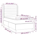 cadre de lit avec matelas Gris foncé 100x200 cm