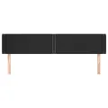 Tête de lit avec oreilles Noir 183x16x78/88 cm Similicuir