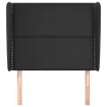 Tête de lit avec oreilles Noir 93x23x118/128 cm Similicuir