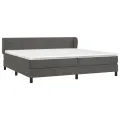 cadre de lit et matelas Gris foncé 200x200cm Velours
