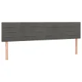 cadre de lit et matelas Gris foncé 200x200cm Velours