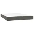 cadre de lit et matelas Gris foncé 140x190cm Velours