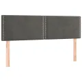 cadre de lit et matelas Gris foncé 140x190cm Velours