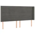 cadre de lit matelas et LED Gris foncé 200x200 cm